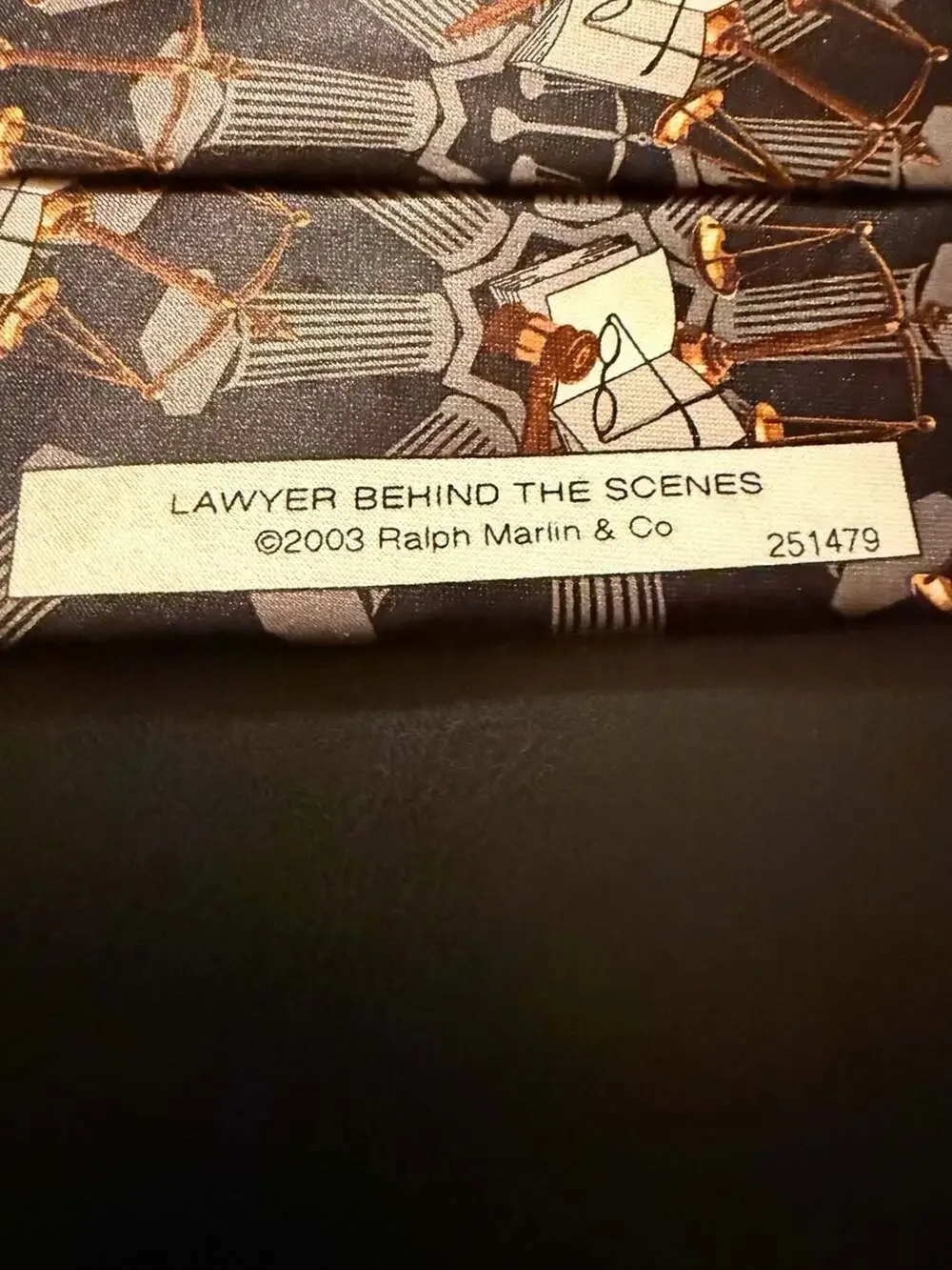 Ralph Marlin Lawyer Behind The Scenes Legal Novelty Tie